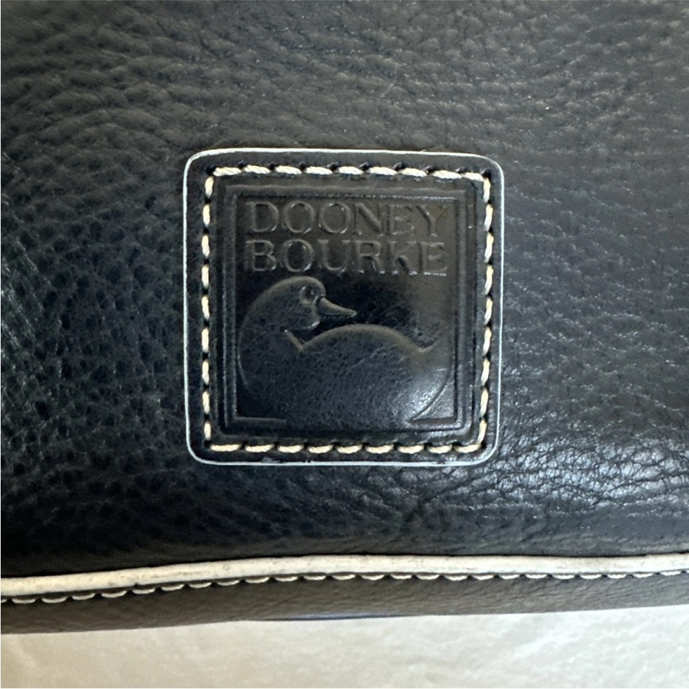 Dooney & Bourke dark Navy  Leather Tote with Tassel Accents - Picture 6 of 15